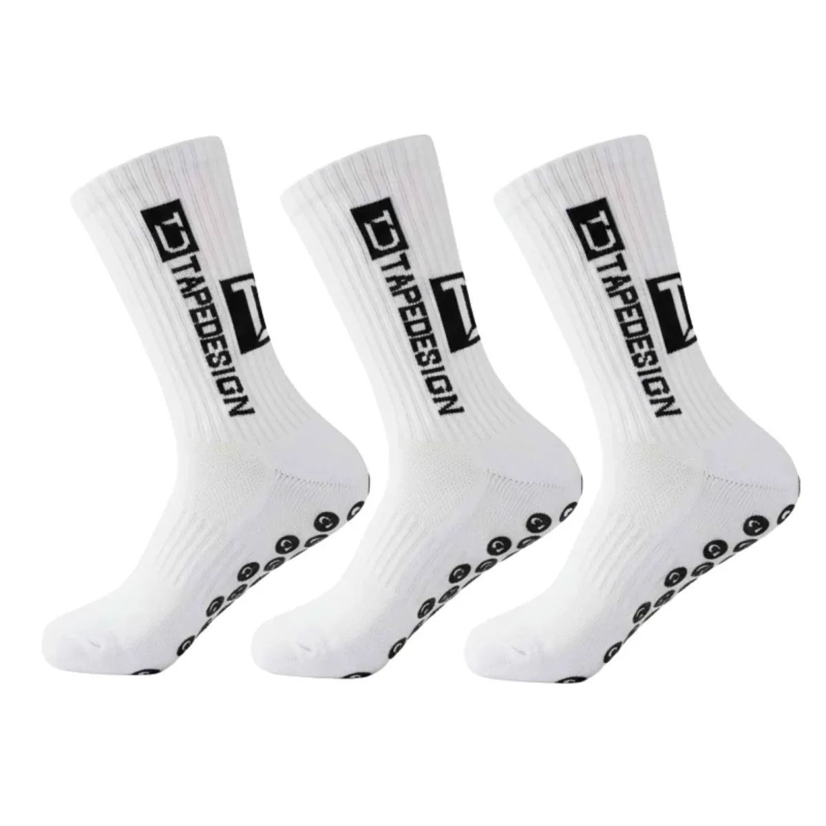 Kaydırmaz Çorap 3’lü Futbol Basketbol Tenis Erkek Spor Çorap, Beyaz, Kaymaz Çorap Tabanlı, Dikişsiz ve Parfümlü, Yüksek Kalite